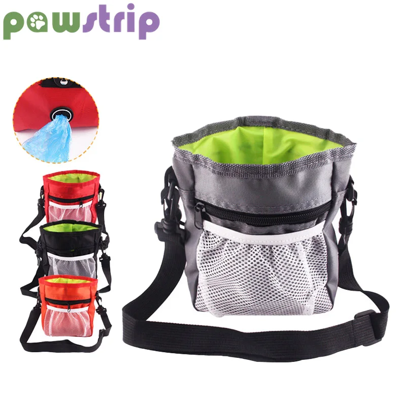 

pawstrip 4 Colors Dog Treat Training Bag Oxford Dog Food Bag Adjustable Strap Pet Training Waist Bag Puppy Snack Pack