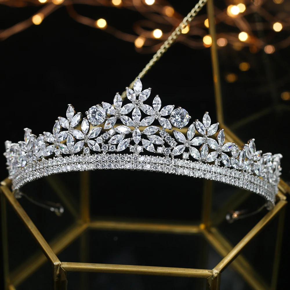 

ASNORA Fashion Crowns Tiaras for Brides Shiny Zircon Princess Hair Jewelry Bridal Crowns Wedding Tiaras