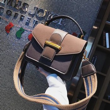 

Bags for women handbag designer Fashion Scrub Small Square Bag Wide Shoulder Strap Messenger Bag Korean Joker Chic Handbag