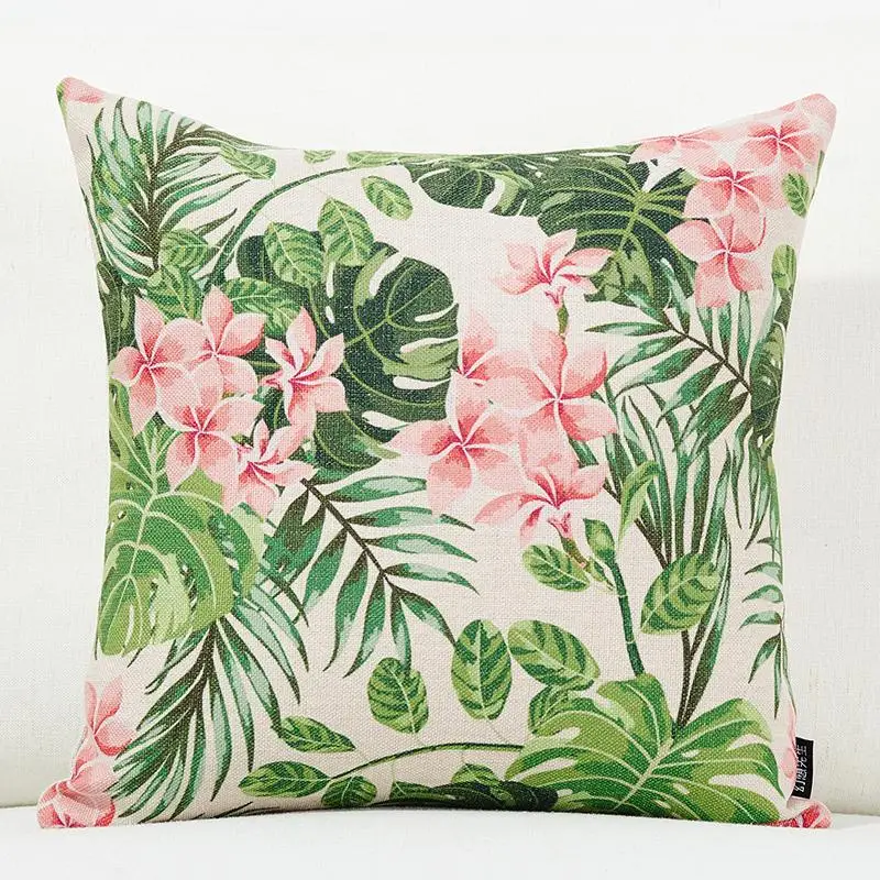

Tropical Rainforest Fashion And Cozy Flowers Car Seat Cushion Blanket Pattern Pillows Decorative Coussin Capa De Almofada Salon