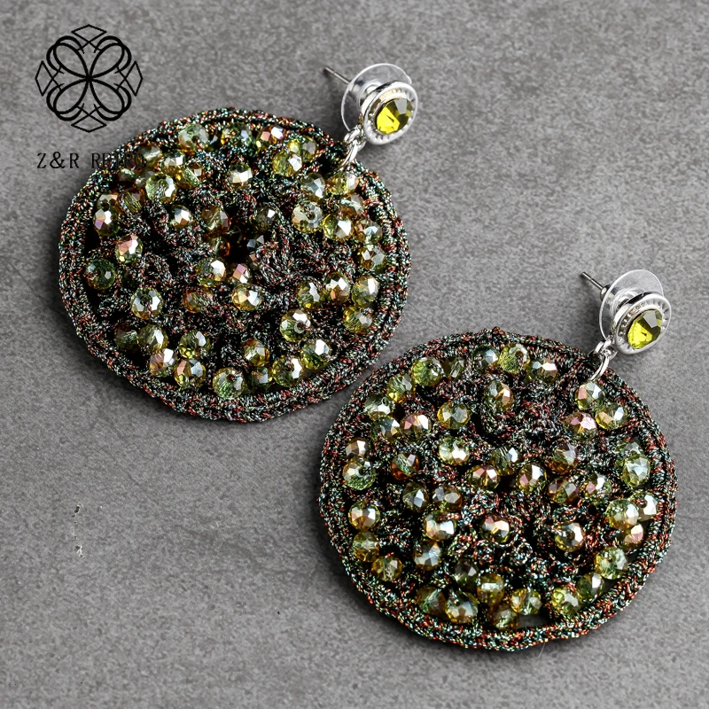 

2018 Crystal Round Stud Earrings For Women Fashion Jewelry Unicorn Earrings Colorful jewelry Stud earrings For Girls Gift