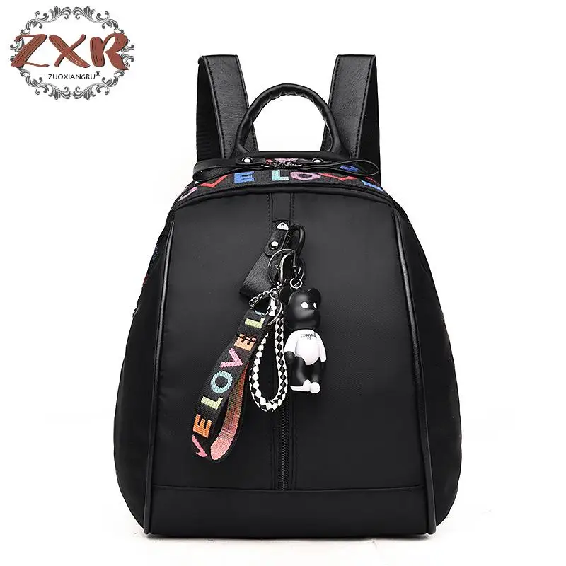 

Woman Backpack Casual Style Black Color Mini Backpacks For Teenager Girls Daily Bag Letter Fashion Solid Women Backpacks