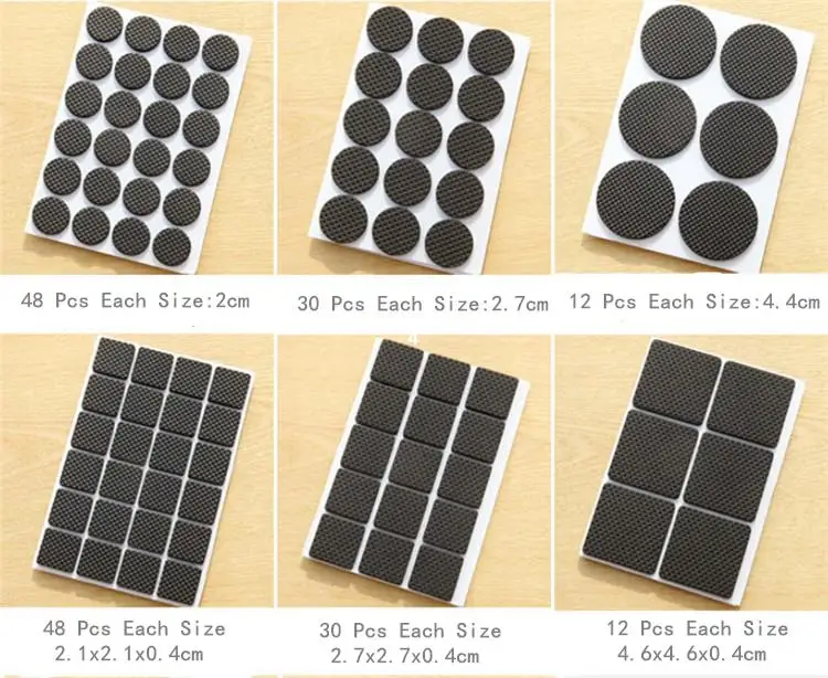 Многофункциональная черная самоклеящаяся мебель ноги стол стул диван ноги пол нескользящий коврик липкий коврик протектор