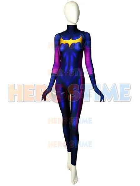 

Batgirl The New 52 DC Comics Cosplay Costume 3D Printing Lycra Barbara Gordon Batgirl Superhero Zentai Bodysuit for Girls