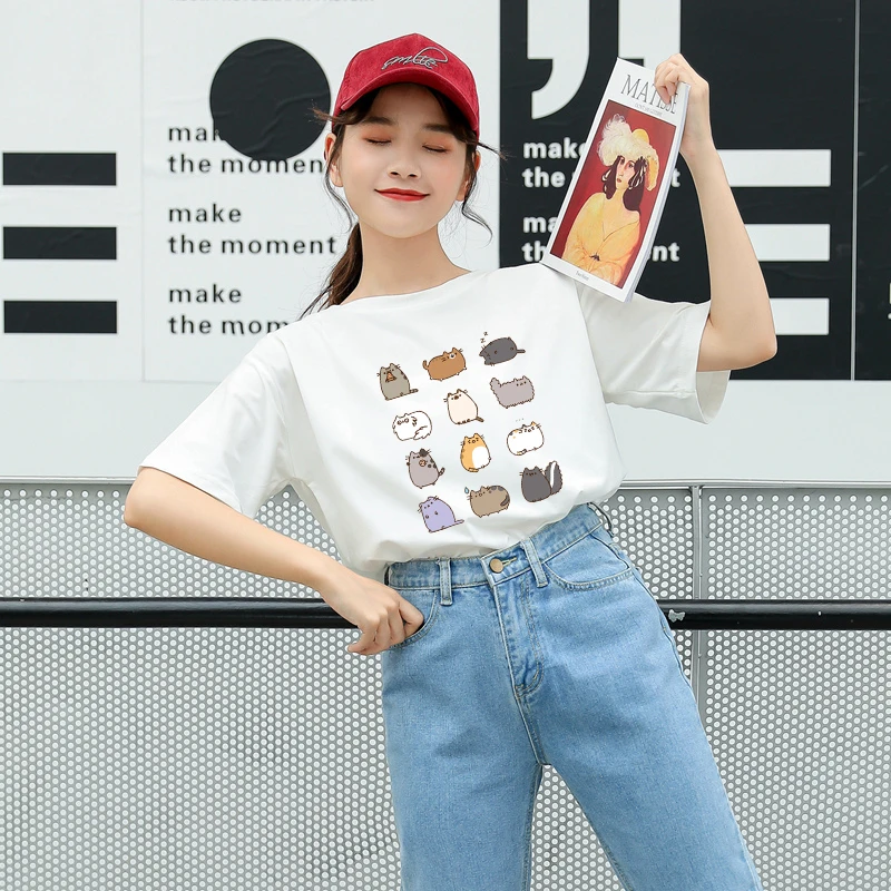 Летняя новая модная футболка для женщин Harajuku с коротким рукавом забавная улззанг