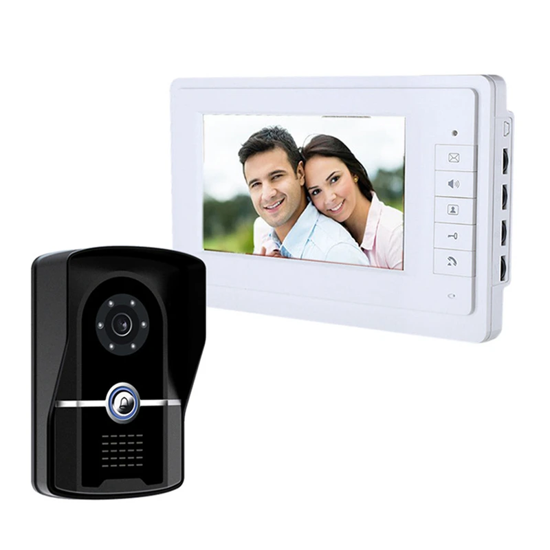 Free Shipping 7 '' Video Intercom Video Door Phone Speakerphone Intercom System 800x480 Indoor Monitor 700TVL Outdoor IR Camera 