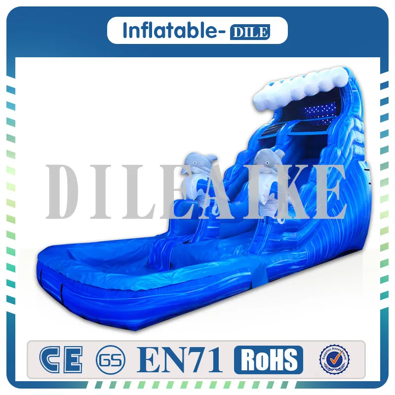 Бесплатная доставка 0 55 мм ПВХ 7 м * 3 5 надувная водная горка огромный надувной