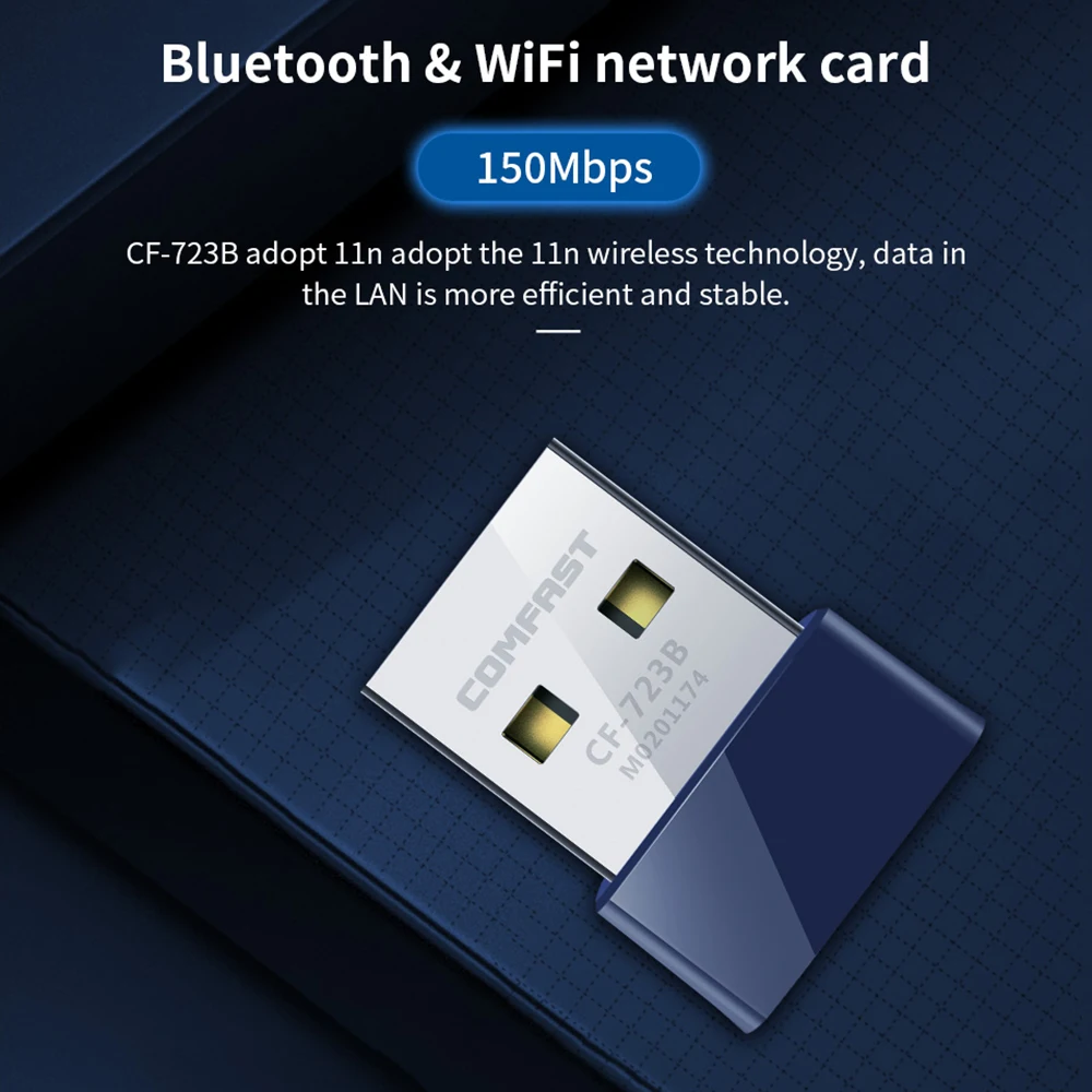 Мини беспроводной Wifi адаптер USB 2,0 150 Мбит/с Dongle приемник сетевой LAN Карта Настольный ПК Bluetooth 4,0 получить и передавать