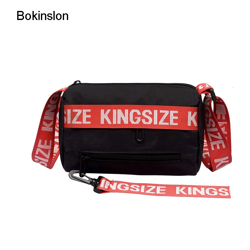 

Bokinslon Woman Shoulder Bags Harajuku Style Canvas Printing Ladies Crossbody Bags Fashion Simple Female Small Bags