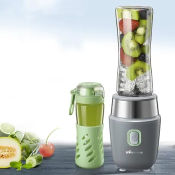 

Bear Mini Portable Fruit Juice Machine with 2 Glass Bottles Stand Food Mixer Juicers Household Electric Blenders Kitchen Aid