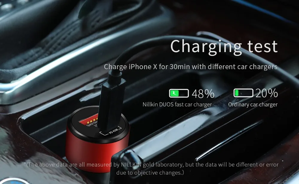 Автомобильное зарядное устройство NILLKIN USB 3 0 мобильный телефон Type C быстрое для