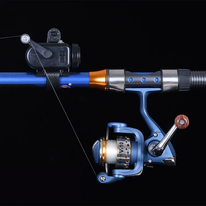 

Fishing Bite Alarm Black Adjustable Volume Fishing Rod Signal Device Bait Alertor ABS Plastic Fish Alarm