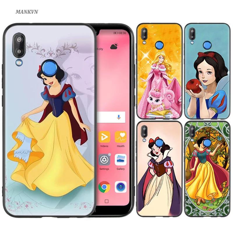 

Silicone Case Cover for Huawei P20 P10 P9 P8 Lite Pro 2017 P Smart+ 2019 Nova 3i 3E Phone Cases Lovely Princess Snow White Cinde
