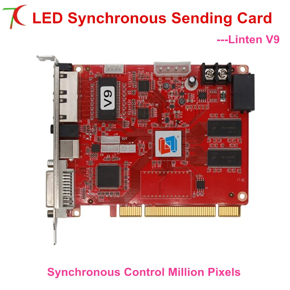 

LINTEN-V9 synchronous sending card widly use for P1.667/P1.875/P1.904/P1.923/P2/P2.5/P3/P4/P5/P6/P7.62/P8/P10 led screen