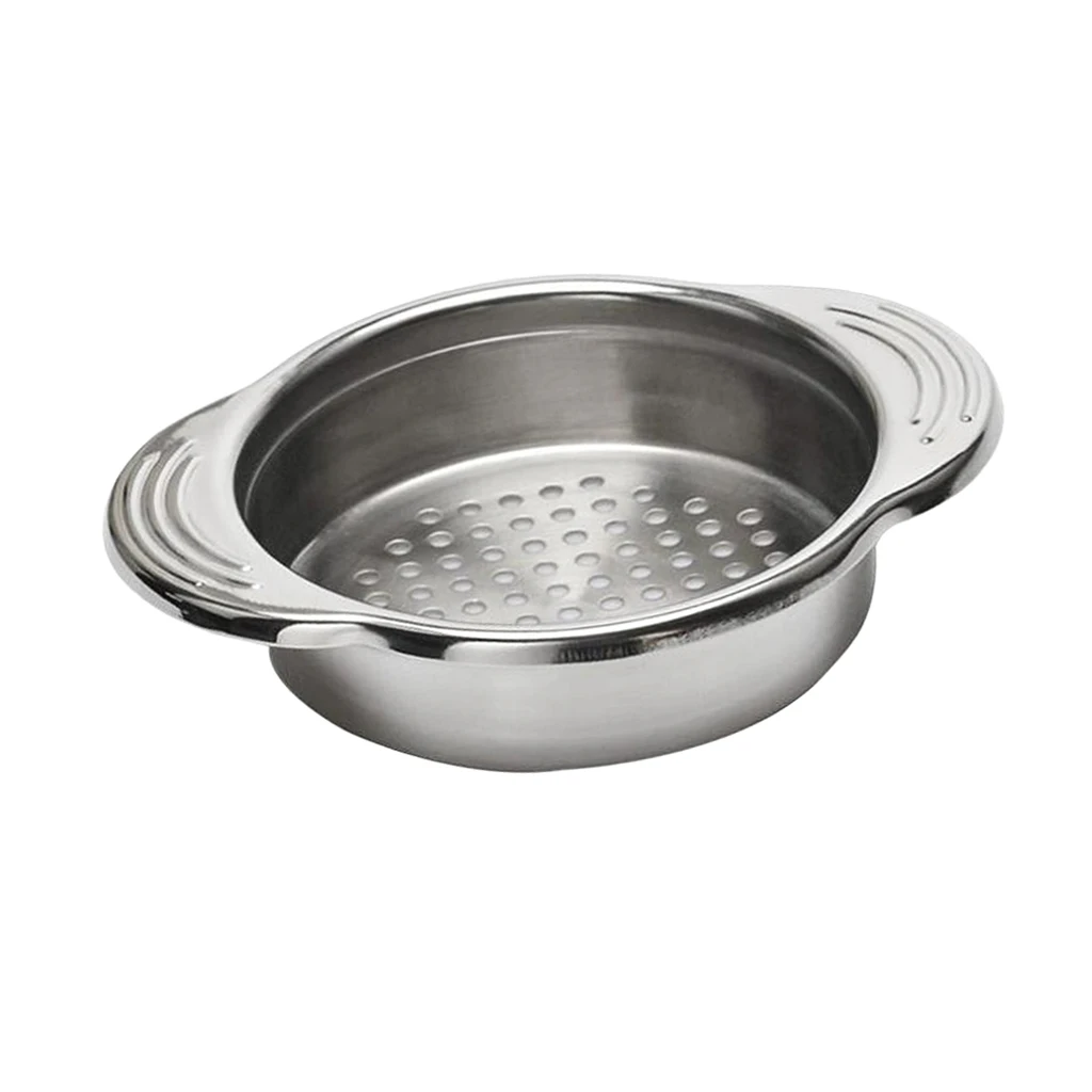 Stainless Steel Silver Can Tin Round Hole Strainer Drainer Liquid Drain Home