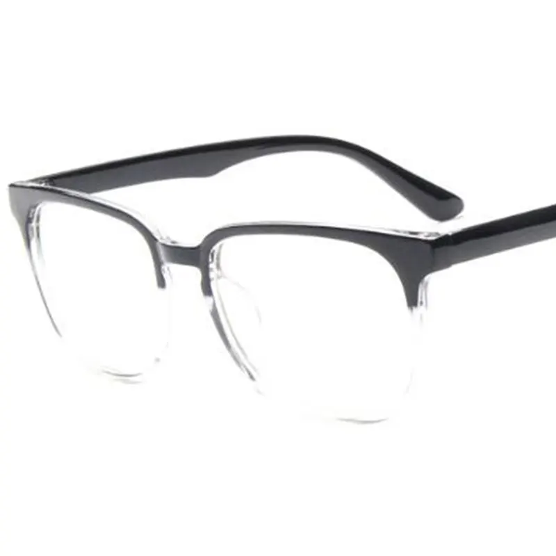 Квадратные женские очки, известный бренд, прозрачные компьютерные очки в большой оправе, черные очки для женщин, умник, близорукость, прозрачные очки