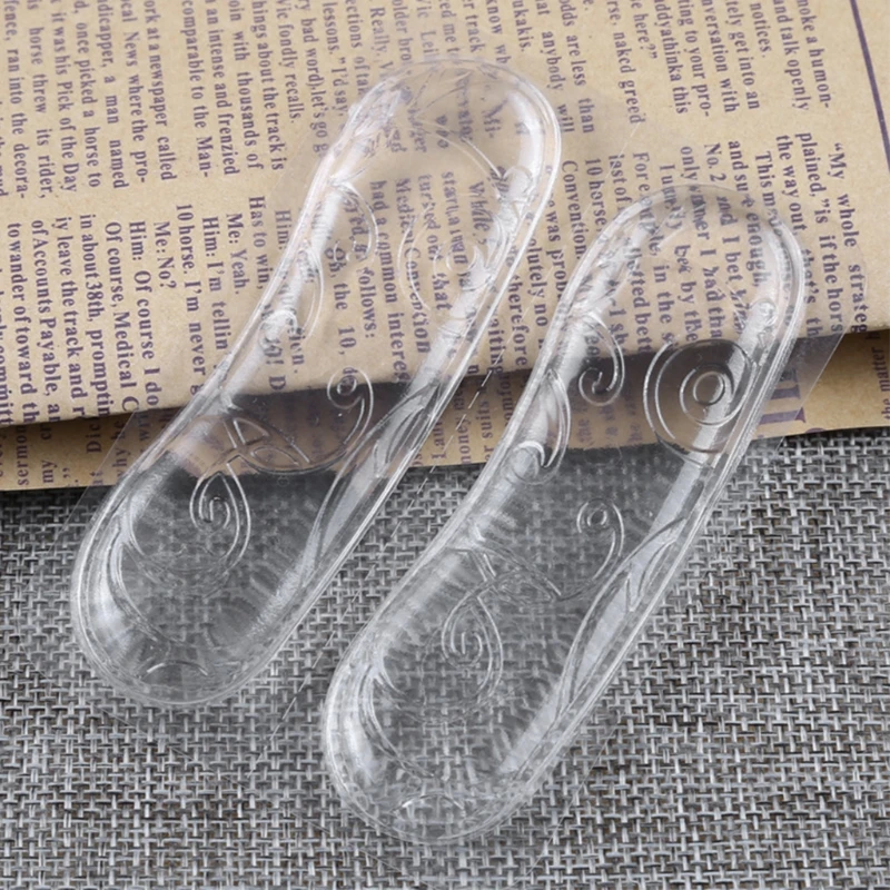 

2pcs Silicone Heel Pads Anti Slip Invisible Insole Shoe Cushion Soft Protector