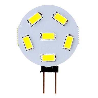 

HRSOD 6XG4 2,5 W 6x5730SMD 120-150LM 2800-3000K Светодиодная лампа с теплым белым и холодным белым светом (12 В)