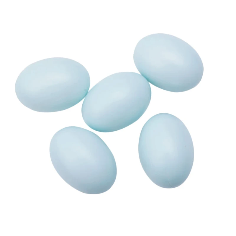 5 шт Пластиковые поддельные манекены яйцо курица птицы курятник слой инкубационное Simulation-F1FB - Цвет: Синий