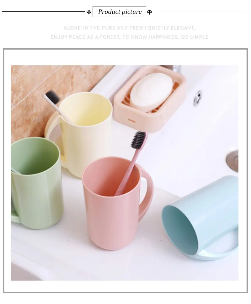 Скандинавские одноцветные бытовые экологически чистые тумблеры для ванной комнаты цилиндрической формы пара мыть чашки мода Толстая пластиковая чашка для зубных щеток