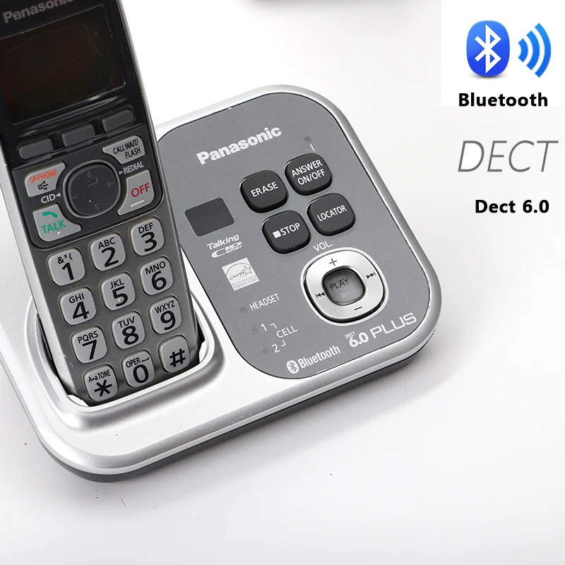 DECT 6,0 цифровой беспроводной телефон связь с сотовыми телефонами Bluetooth беспроводной телефон с системой ответа