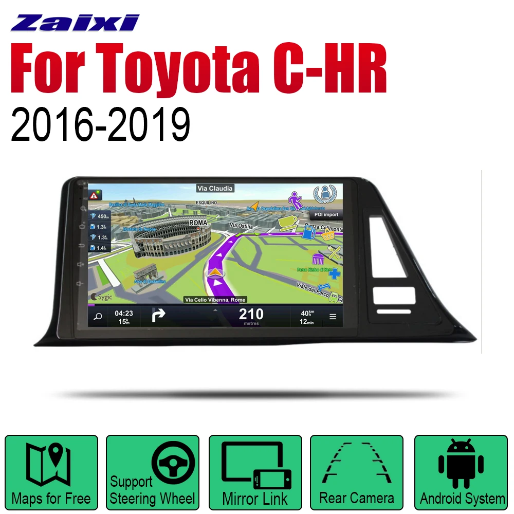 Perfect ZaiXi Auto Player GPS Navigation For Toyota C-HR 2016~2019 Car Android Multimedia System Screen Radio Stereo 0 Perfect ZaiXi Auto Player GPS Navigation For Toyota C-HR 2016~2019 Car Android Multimedia System Screen Radio Stereo 0