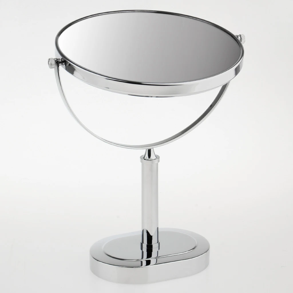 360&deg; Swivel Rotation 8 inches Free Stand Vanity Double Sided Makeup Shaving Mirror For Bathroom 3x Magnifying