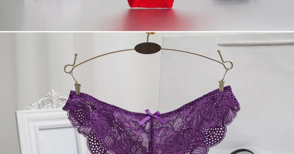 Women Sexy Lace Panties Women's Low Waist Cotton Briefs Underwear G-Strings Thongs Tangas Ladys Exotic Lingeries Intimates 20