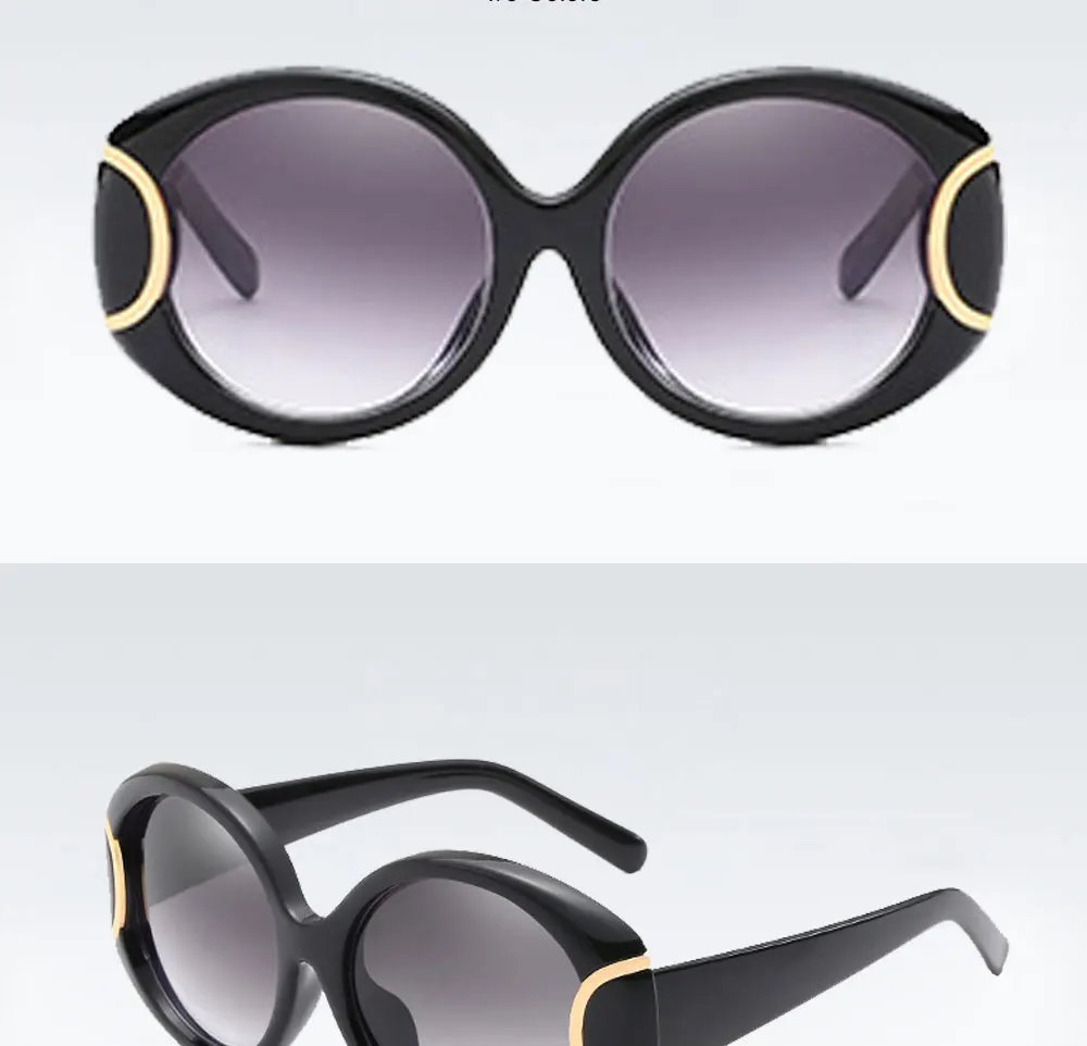 VEGA Eyewear Fashion Oval Sunglasses Women for Big Face Ladies Oversized Glasses with  ( (4)