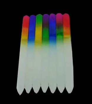 

5.5" Nail Files Glass Durable Crystal File Nail Buffer Multicolor Beautiful #NF014 80PCS/LOT