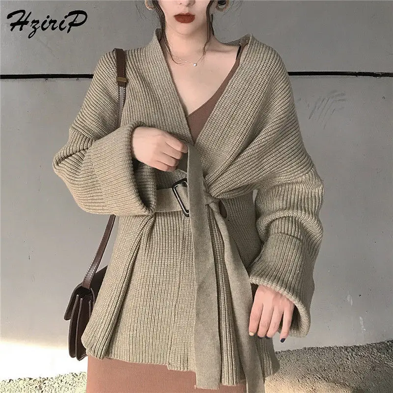 HziriP 2018 Autumn Comfortable Women Stylish Sweetest Sweaters Cardigans Knitted Lace Up Female All-Match High Quality Simple |