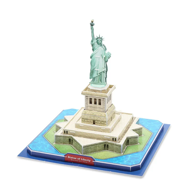 Statue of Liberty USA DIY Educational 3D Puzzles Jigsaw Kids Adult 39 pieces 