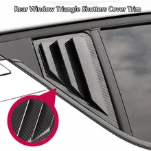 Car Styling 2PCS ABS Plastic Rear Window Triangle Shutters Cover Trim For Toyota C-HR CHR 2016 2017 2018 2019 for toyota c hr chr 2017 abs car air vent cover trim car styling accessories 2pcs