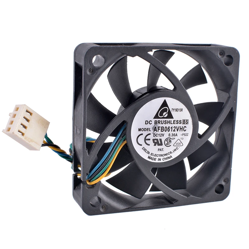 

AFB0612VHC 6cm 60mm fan 6015 12V 0.36A Ball bearing 4-wire 4pin PWM air volume cooling fan