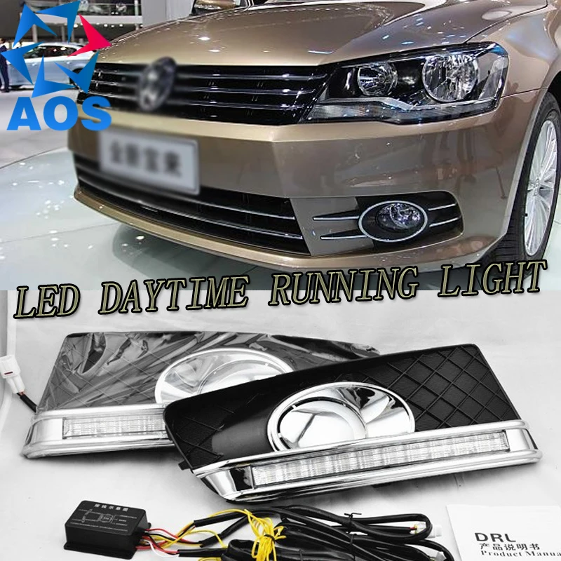 2PCS Bright LED DRL Car daylight Daytime Running Lights for VW Jetta