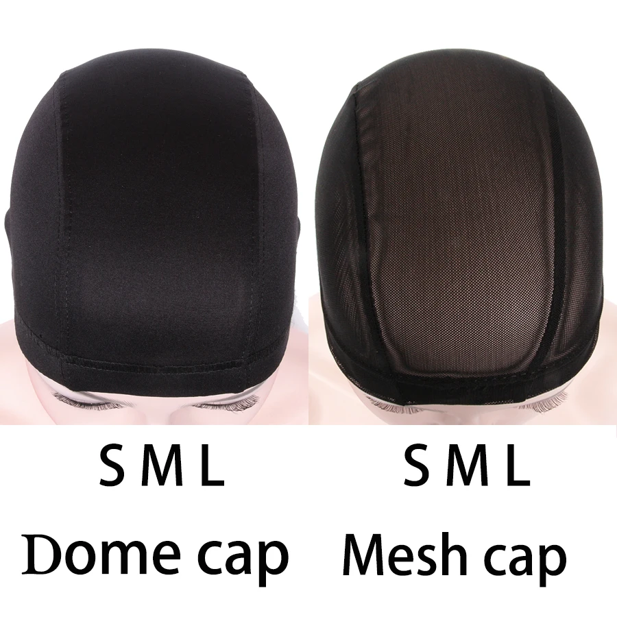 

AliLeader S M L Spandex Dome Cap For Making Wigs Size Mesh Wig Caps With Elastic Nylon Stretch Caps Wig Black Weaving Caps Women