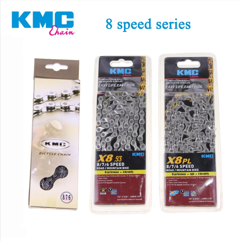 KMC X8 X9 X9sl X10 X10sl X11SL велосипедная цепь 9S 10S 11S золото для MTB/шоссейного велосипеда fo