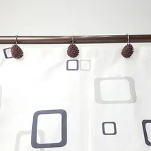 12 шт. крючок для душевой занавески креативные Pinecone формы вешалки для штор занавески для душа прокатки Pothooks вешалка для ванной комнаты Q254