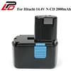14.4V 2000mAh NI-CD Rechargeable Power Tool Battery for Hitachi DS 14DVF3 EB1412S, EB1414, EB1414L, EB1414S C-2, CJ14DL, DH14DL ► Photo 1/6