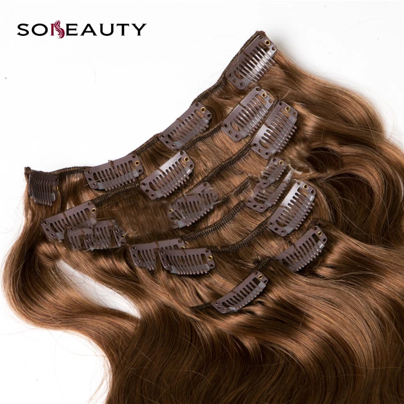 Sobeauty Клип В Пряди человеческих волос для наращивания тела волна 120 г Уход за