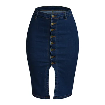 

Womail Plus Size Casual Denim Skirt Women Vintage Ripped Bodycon Denim Skirt Office Style Skirt Sexy Pencil Skirt High Waist