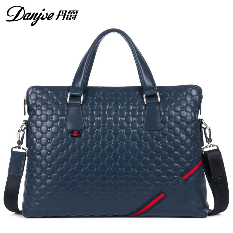 2016 High Quality Brand Genuine Cow Leather Business Handbag Men 14 inch Laptop Bags Briefcase Soft Surface Crossbody Bag new high quality leather men laptop briefcase bag 14 inch computer bags handbag business bag fashion laptop handbag for men