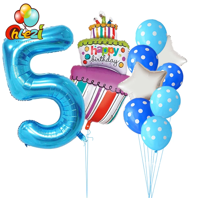 10 шт. Baby Shower 1st на возраст 2 3 4 5 День рождения Декор 40 дюймов количество Фольга