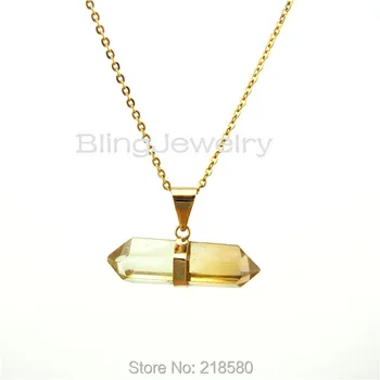 

SN-083 Healing Crystal Necklace, Citrin e Point Necklace, Crystal Swing Necklace