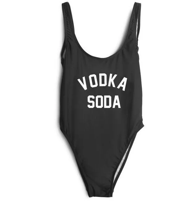 Водка Soda swimsuitsexy боди Открыть нижней части спины High-Cut Bathingsuit костюмы One Piece Для женщин Купальники для малышек комбинезон Пляжная одежда