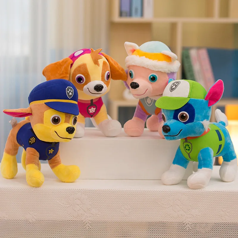 30CM Paw Patrol Dog Plush Toys Cotton Soft Puppy Canine Dolls TV Broadcast Dog Rescue Patrol Toys for Children 2D04