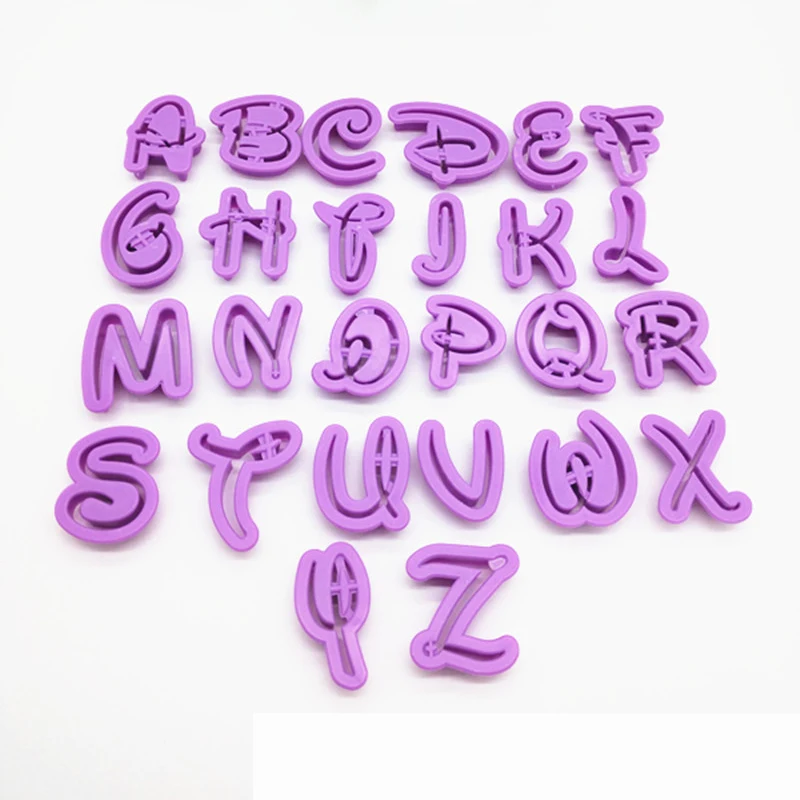 

Upper Alphabet Capital Letters Fondant Cutter Cake Decorating Tools Plastic Cupcake Mold Cut-Outs Cookie Cutter Mould