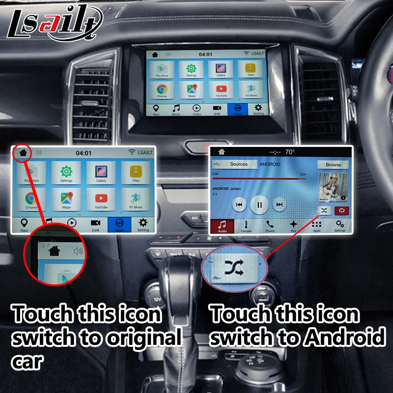 Автомобильный видеоинтерфейс Lsailt для Ford Ecosport / Mustang Taurus Sync 3 GPS навигация|module|module