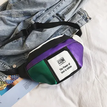 

Woman Bags Fashion Lady Color Matching Wild Retro Pocket Shoulder Messenger sac banane femme waist pack bag heuptas dames