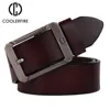 Coolerfire-ceinture en cuir véritable pour hommes, marque avec boucle ardillon, jeans cowboy, de luxe, de haute qualité, de styliste ► Photo 3/6